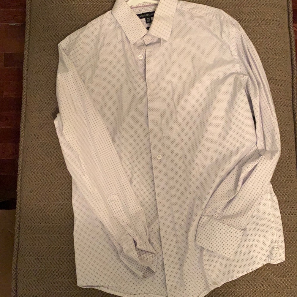 Men’s Report Collection Dotted Dress Shirt (M)